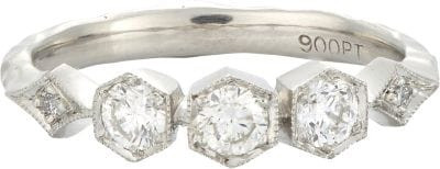 Triple Hexagonal Bezel Ring