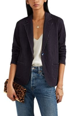 Cotton-Cashmere One-Button Blazer