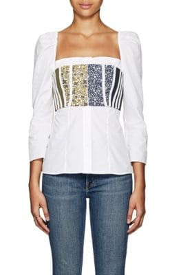 Floral Cotton Bodice-Corset Top