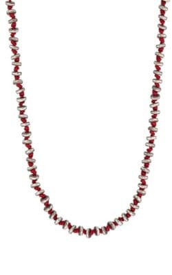 Sterling Silver Rondelles On Cord Necklace