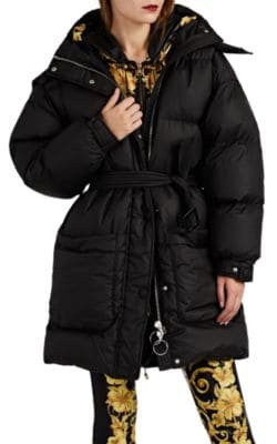 Down-Quilted Oversized Belted Coat