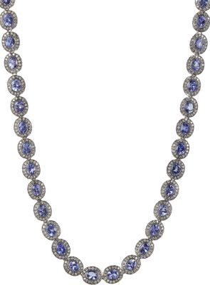 Mixed-Gemstone Oval-Link Necklace