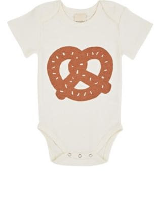 Infants' Pretzel-Print Cotton Bodysuit