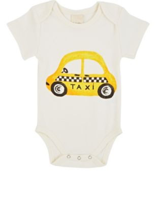 Infants' Taxi-Print Cotton Bodysuit