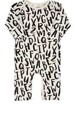 Infants' Alphabet-Print Cotton Coverall