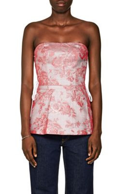 Kyoto Calling Floral Jacquard Bustier Top