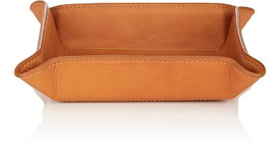 Smooth Leather Square Valet Tray