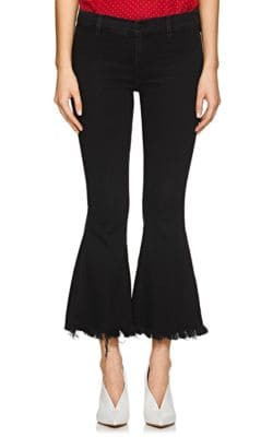 Low-Rise Crop Flare Jeans