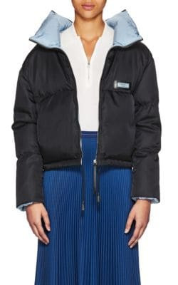 Contrast-Interior Puffer Jacket