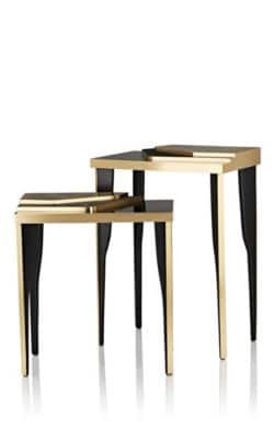 Vela Shagreen & Shell Rectangular Side Table Set