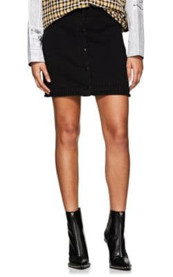 Knit Cotton Miniskirt