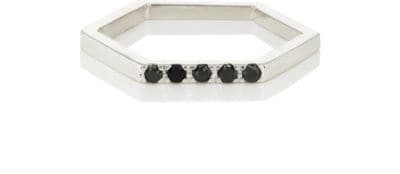 Onyx Hexagon Ring