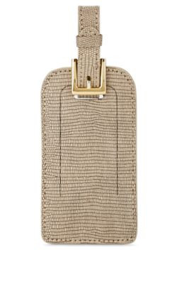 Lizard-Stamped Luggage Tag