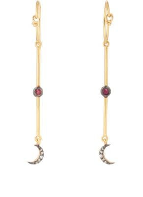 Moon Hoop Earrings