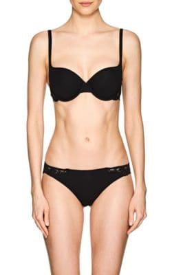 Souple Lace-Trimmed Cotton-Blend Underwire Bra 1