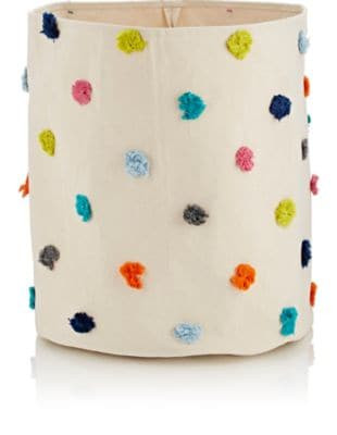 Pom-Pom-Embellished Large Bin