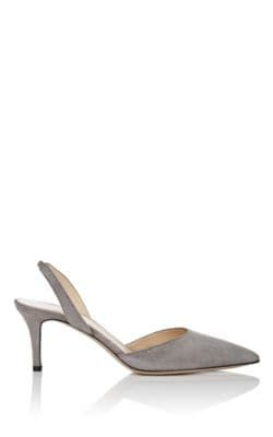 Suede Slingback Pumps