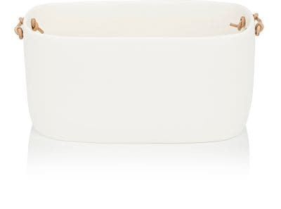 Large Storage Basket With Leather Handles