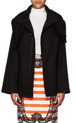 Sherpa-Trimmed Cotton Canvas Jacket