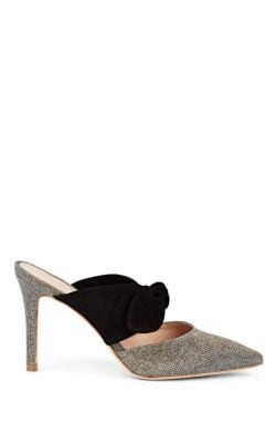 Flora Suede & Glitter Mules