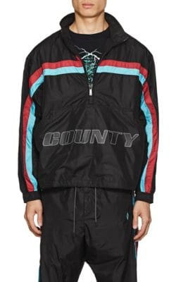 "County" Striped Track Jacket