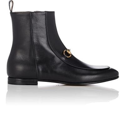 Bit-Detail Leather Ankle Boots