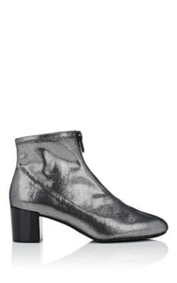 Metallic Knit Ankle Boots