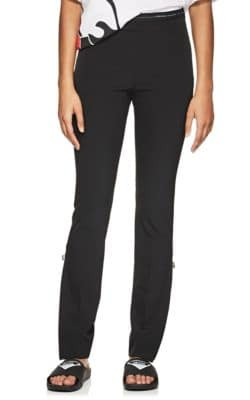 Logo-Waist Stretch-Twill Leggings