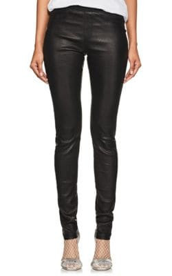 Stretch-Leather Leggings