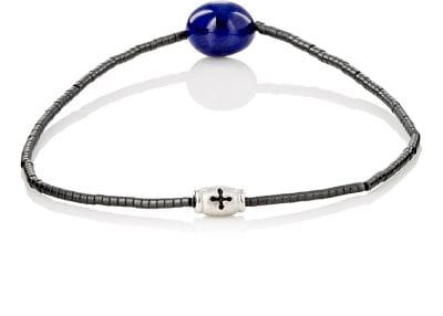 Lapis Lazuli & Tube-Bead Bracelet