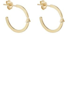 Diamond Mini Trillion Hoop Earrings