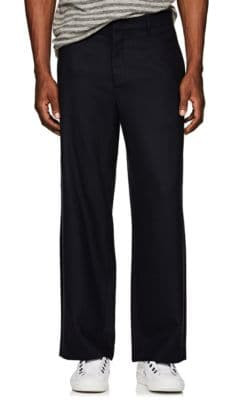 Wool Flannel Wide-Leg Trousers