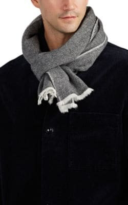 Marala Chevron-Weave Wool-Cashmere Scarf