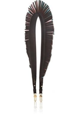 Fringed Leather Shoulder Strap