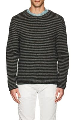 Striped Alpaca-Blend Crewneck Sweater