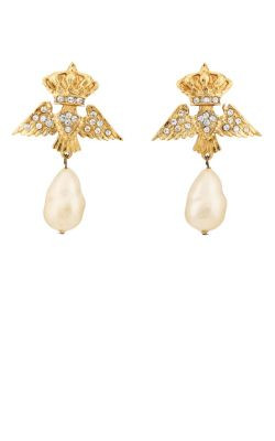 DiamantÃ© & Imitation Pearl Clip-On Drop Earrings