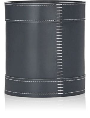 Leather Enrico Wastebasket