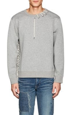 Lace-Up Jersey Sweatshirt