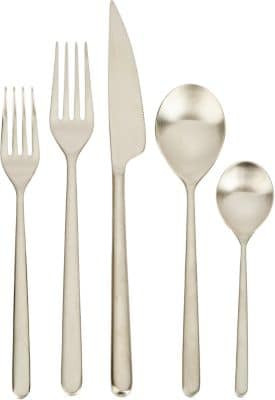 Linea Ice Champagne 5-Piece Flatware Set