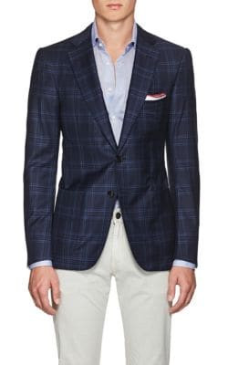 Montecarlo Checked Wool-Cashmere Two-Button Sportcoat