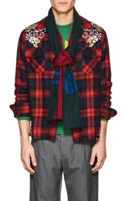Logo Wool-Silk Scarf 1