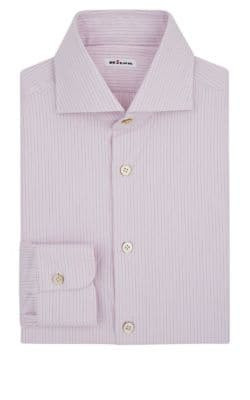 Pinstriped Cotton Dress Shirt