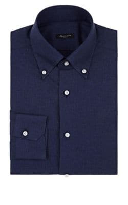 Cotton Chambray Button-Down Dress Shirt