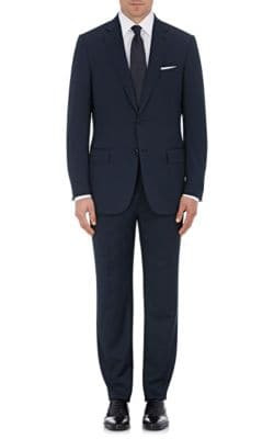 Milano Micro-Checked Wool Two-Button Suit