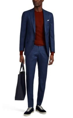 Sanita Pinstriped Wool Two-Button Suit