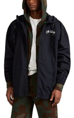 "Impressionism" Tech-Faille Oversized Anorak