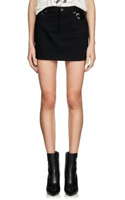 Sequined Denim Miniskirt