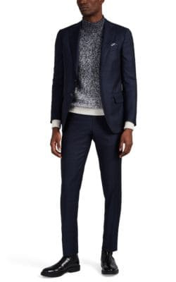 Sanita Wool Plaid Two-Button Suit