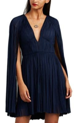 Pleated Silk Mousseline Dress