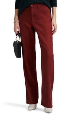 Linen-Cotton Relaxed Trousers